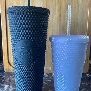 Starbucks studded straw cups